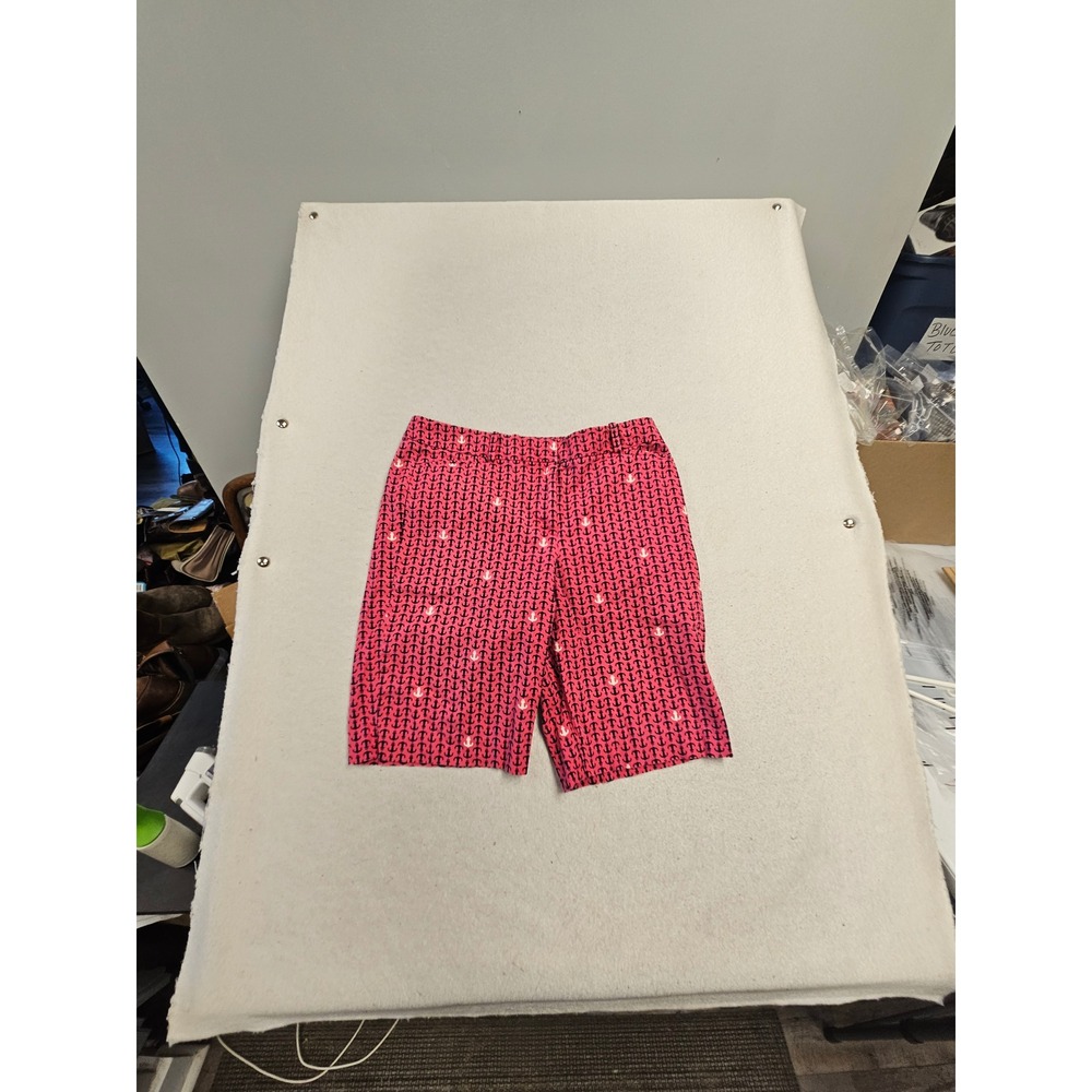 Talbots‎ Pink Nautical Anchor Print Shorts Womens Size 6 Pink Navy White Summer
